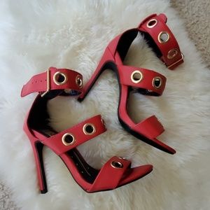 Strappy heel sandals